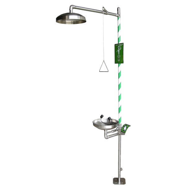 STAINLESS STEEL EMERGENCY EYEWASH & SHOWER