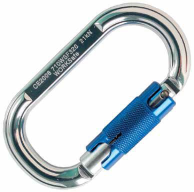 WORKSAFE® ALUMINIUM TWIST-LOCK KARABINER