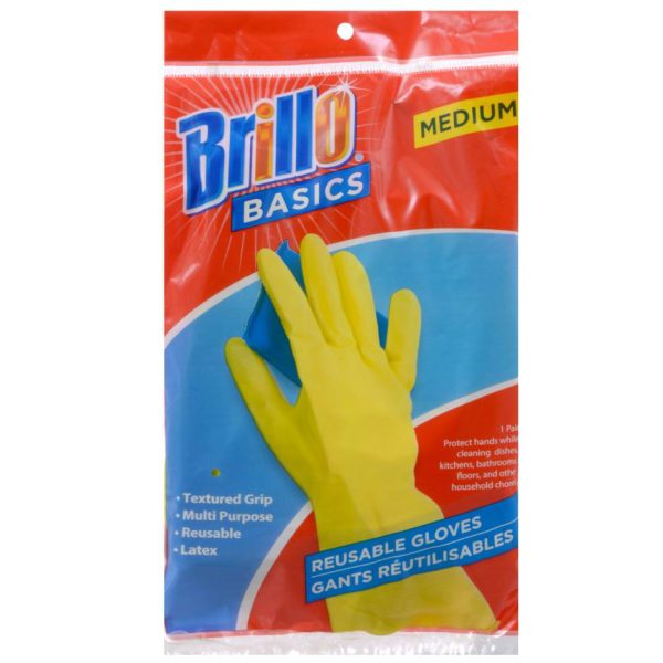 Yellow Industrial Cleaning Rubber Gloves SafetyFirst