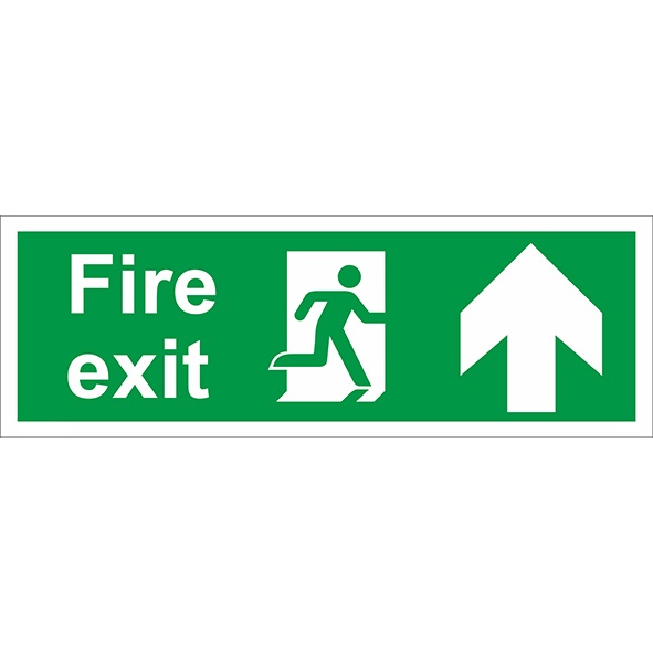 FIRE EXIT ARROW UP SIGN