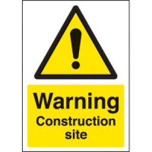 WARNING CONSTRUCTION SITE SIGN
