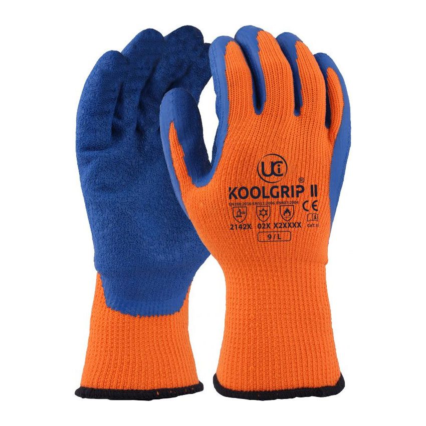 Thick Orange Latex Palm Coated Glove SafetyFirst