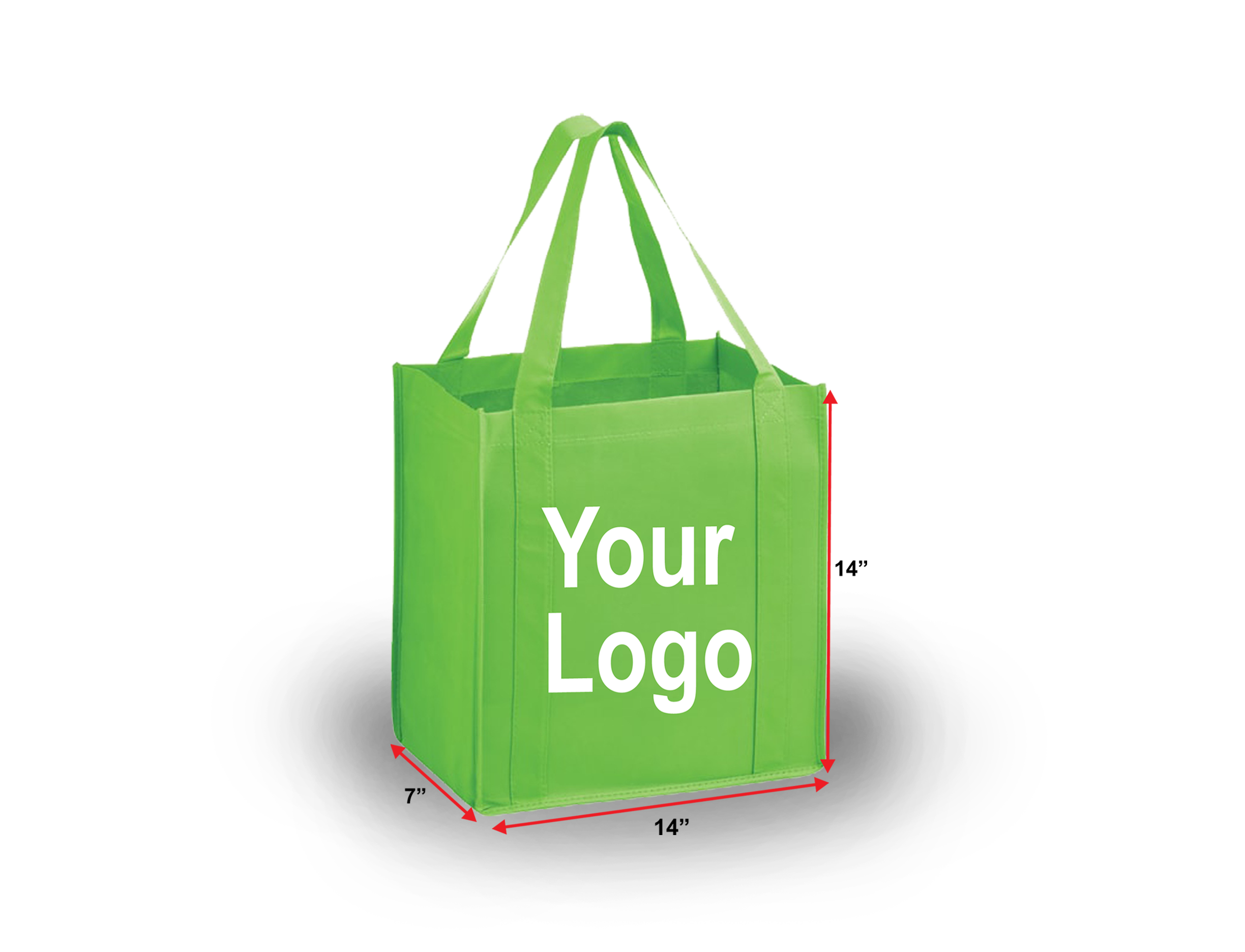 Durable Loop Handle Box Bag 14 x14 x7 Safety First