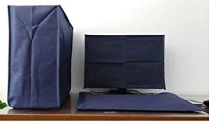 Computer Dust Cover, Monitor Keyboard CPU Tower Case Protector, 3 Pieces Set Non-Woven Fabric Dust Proof Covers for Desktop PC