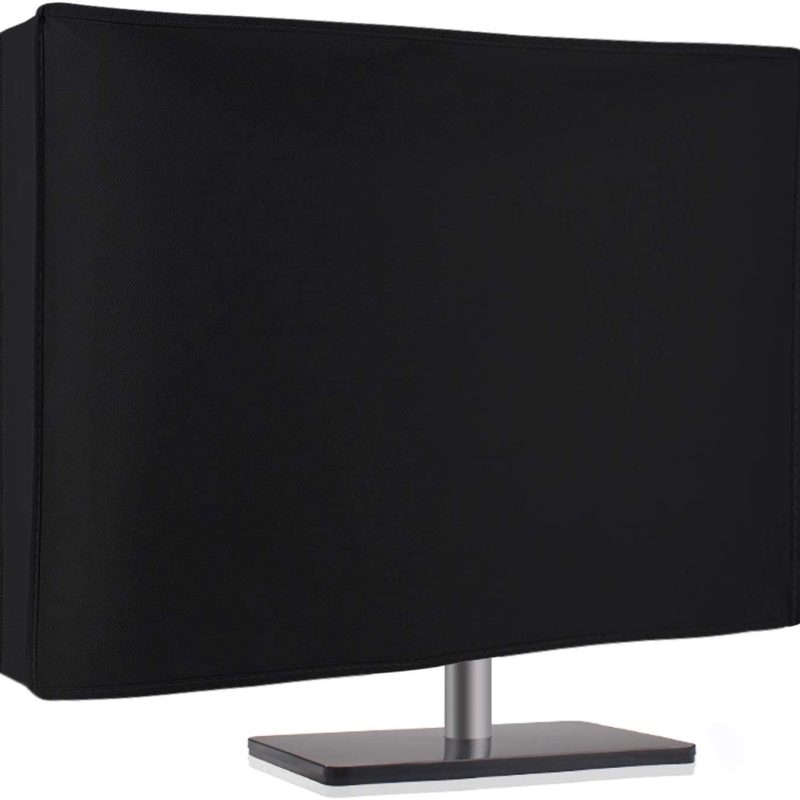 Nonwoven Monitor Dust Cover for 27” 28” 29″ LED LCD Screens Flat Panel HD Display (Size: 28W x 18H x 4D) -Black