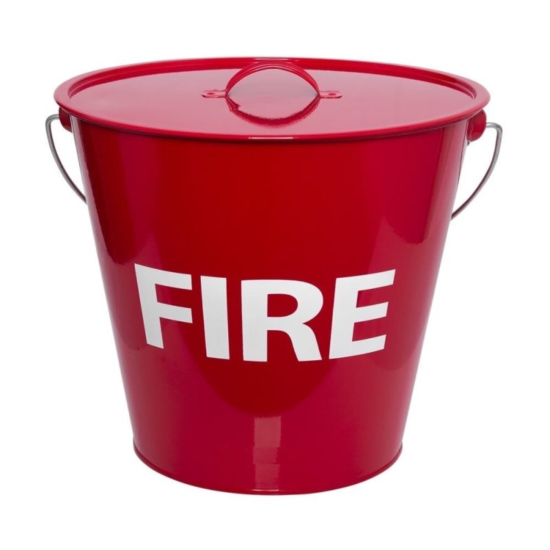 Metal Fire Bucket 10lt with Lid