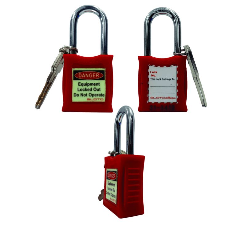 6mm Steel Shackle Safety Lockout Padlock