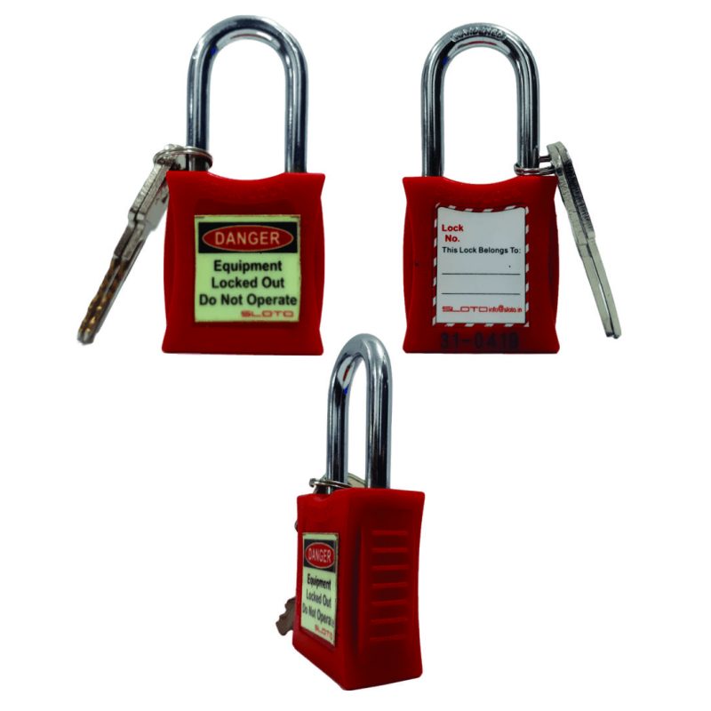 6mm Steel Shackle Safety Lockout Padlock