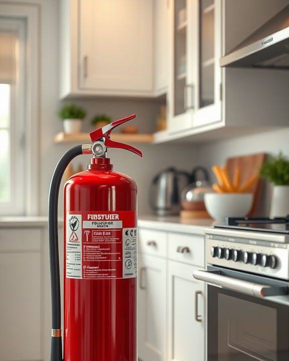 Person checking a fire extinguisher pressure gauge during a monthly inspection