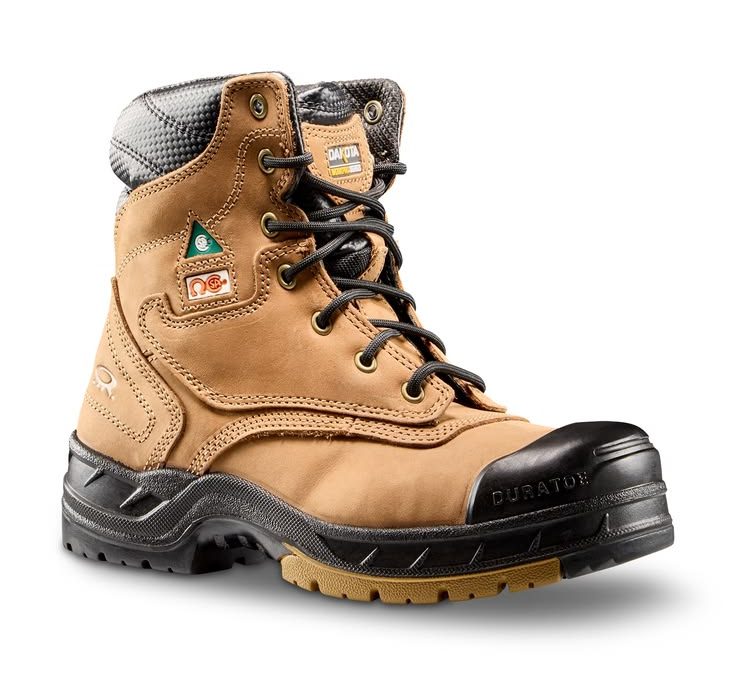 steel-toe safety boots with toe cap condition